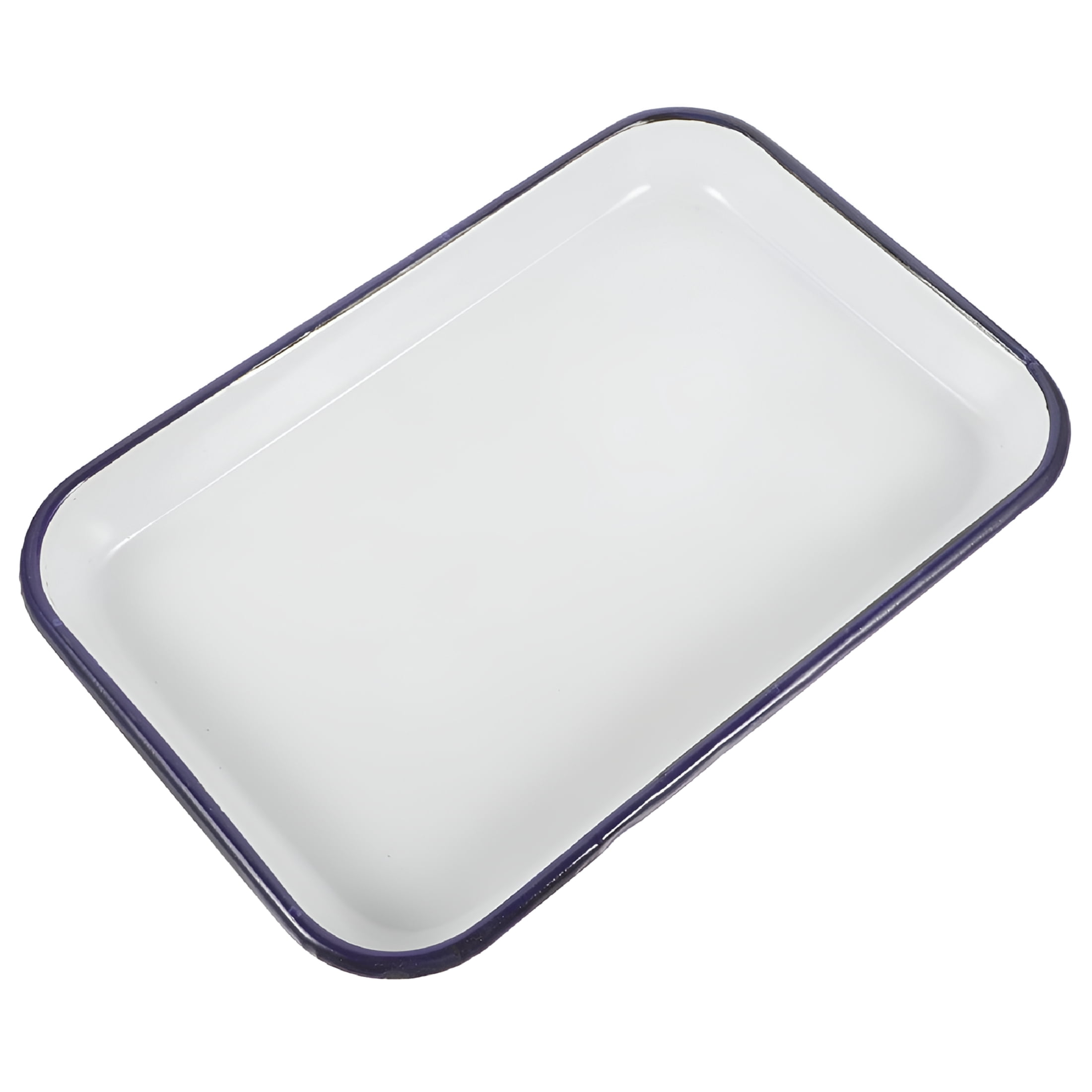 ACDANC Enamel Baking Sheet Pan - White Ceramic Cookie Sheet Non-stick Jellys Rolls Pan Rectangular Serving Tray Enamel Dish Pancake Oven Tray for Kitchen