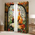 thumbnail image 2 of Homewish Wildlife Fox Black Out Curtains For Kids Children Teens,Woodland Floral Animal Curtains Pack of 2 (42x63 Each),Chic Flowers Bedroom Curtains,Exotic Style Bedroom Decor, 2 of 6