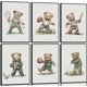 thumbnail image 1 of 6 piezas de osito de peluche deportivo para niños, deción de pared, lona deportivo, clásico, lindo, carteles, cuadros de animales para niños, niños, recámara, cuarto de bebé, deción de, 1 of 5