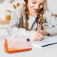thumbnail image 1 of Estuche para lápices de astronauta | Bolsa escolar de doble capa para organizar bolígrafos y marcadores | Estuche de gran capacidad para material escolar, de oficina y para viajes, 1 of 5