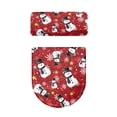 thumbnail image 2 of HELLHERO Christmas Snowman and Stars Toilet Seat Lid Cover Elastic Edge Toilet Lid Covers & Pack of 2 Elastic Bottom Soft, 2 of 8