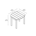 thumbnail image 6 of Linon Adirondack Solid Acacia Wood End Table, 18" Tall, Acorn Finish, 6 of 15