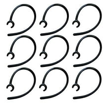 epacks Universal Replacement Ear Hooks Wireless Bluetooth Earbuds Headset Earhook Clips - Snap-in Spare Clamp Hooks Compatible Plantronics,Samsung,Motorola,LG, Jabra & Other Headsets, 9 Pack, Black