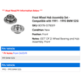 thumbnail image 2 of Front Wheel Hub Assembly Set - Compatible with 1991 - 1995 BMW 525i 1992 1993 1994, 2 of 2