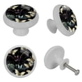 thumbnail image 4 of Bat Glow-in-the-Dark Fluorescent Drawer Pulls with Screws - 4-Pack, Round Knobs - Cabinet Hardware, Drawer Decor for Cabinets, Wardrobes, Dressers, 4 of 6