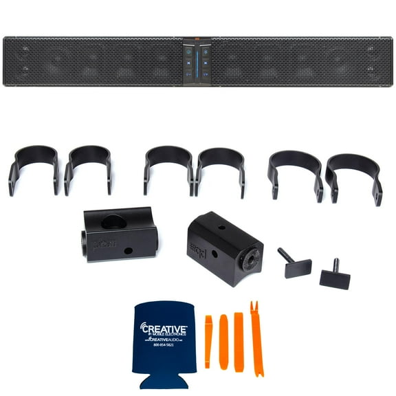 PowerBass 1 XL-1250 12 Speaker Bluetooth Soundbar and 1 set of XL-SBTCLAMP Thin C Clamp