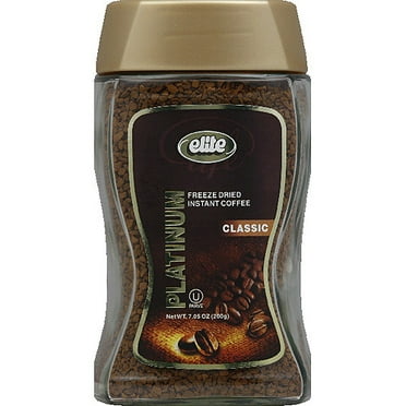 Elite Platinum Classic Freeze Dried Instant Coffee, 7.5 oz, (Pack of 6)