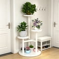 thumbnail image 6 of chaungfeng 3 Tier Plant Stand Indoor, Metal Wood Plant Stands for Indoor Plants Multiple, Corner Tiered Flower Plants Shelf Stand for Living Room Bedroom, 6 of 6
