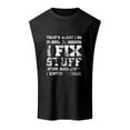 thumbnail image 4 of GZWYHT Mens Tank Tops,Compression Shirt Mens Outdoor Fitness Loose Summer Leisure Printed Sports Hooded Tank Top Sleeveless Shirts,Gym Shirts Men Black L, 4 of 4