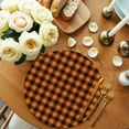 thumbnail image 2 of Black Orange Plaid Round 13 Inch Placemats Set of 8, Farmhouse Buffalo Check Gingham HeatResistant Non Slip Place Mats for Dining Table, Wipeable Braided Kitchen Table Mats for Housewarming, 2 of 9