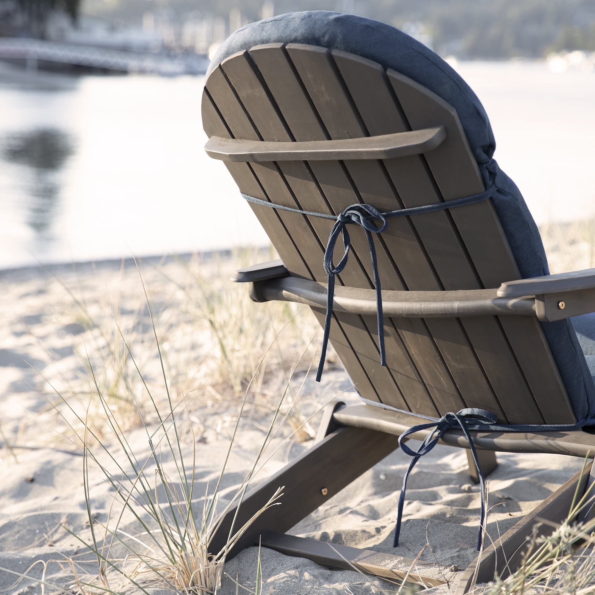 ARDEN Oceantex Outdoor Rocking Chair or Adirondack Cushion, 21.5 x 19, Water Repellent, Fade Resistant 19 x 21.5, Ocean Blue