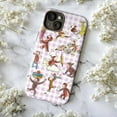thumbnail image 6 of Cute Curious Monkey Gingham Phone Case, Whimsical Vintage Baking & Reading Aesthetic Protective Cover for iPhone 16 15 14 13 12 11 Pro Max Plus Mini, 6 of 6