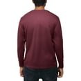 thumbnail image 2 of X RAY JEANS Mens Long Sleeve Henley T-Shirt, Burgundy, M, 2 of 5