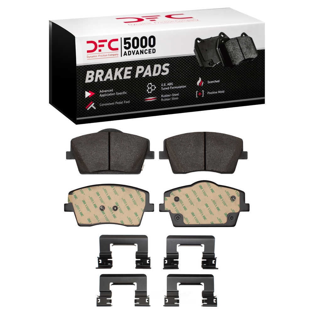 Dynamic Friction Company 1551-2137-01 DFC 5000 Advanced Brake Pads - Ceramic and Hardware Kit - OE