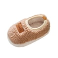 thumbnail image 2 of JAHH Children Shoes Toddler Kids Slippers Girls Boys Cotton Comfy House Slippers Bedroom Cute Warm Winter Slipper Indoor Outdoor Cozy Lightweight Non-Slip Shoes(3.5-4 Years,Khaki), 2 of 2