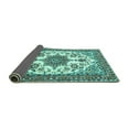 thumbnail image 2 of Ahgly Company Indoor Round Medallion Turquoise Blue Traditional Area Rugs, 6' Round, 2 of 4