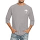 thumbnail image 1 of Camisas de Manga Larga para Hombres Imprimir Casual Cuello Redondo Blusa de Manga Corta, Camisas de Lino para Hombres, 1 of 4
