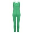 thumbnail image 4 of Haitryli Kids Girls Sleeveless Full Length Camisole Tank Unitard Gymnastics Dance Jumpsuit One Piece Outfits Green 6, 4 of 5