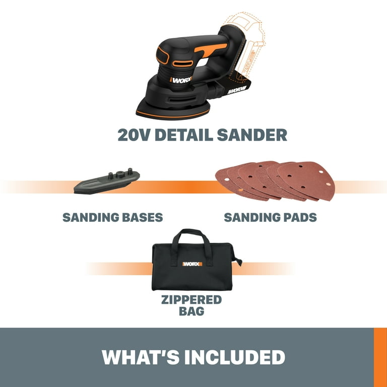 Worx WX822L.9 20V Power Share Cordless Detail Sander Tool Only