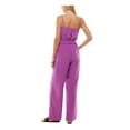 thumbnail image 2 of KINGSTON GREY Womens Purple Ruffled Adjustable Spaghetti Strap Surplice Neckline Wide Leg Jumpsuit M, 2 of 4