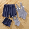 thumbnail image 2 of PatPat Family Matching Letter Splicing Striped Trunks Shorts and Ruffle Swimsuit,Sizes Baby/Boy/Girl/Adult,One Piece, 2 of 4