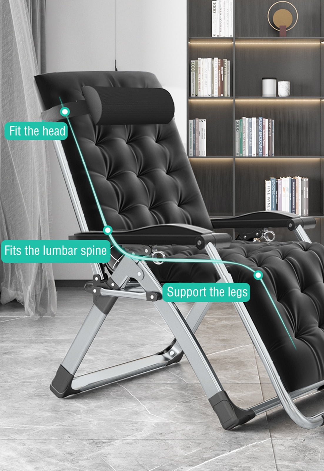 NAIZEA Zero Gravity Chair, Oversize Patio Chair,Lawn Chair