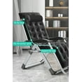 thumbnail image 3 of Lilypelle Zero Gravity Chair, Lawn Recliner, Reclining Patio Lounger Chair, Folding Portable Chaise with Removable Soft Cushion, Cup Holder, Headrest, 3 of 14