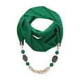 thumbnail image 2 of Infinity Scarf Accessory for Women Beaded Necklace Trendy Casual Spring Summer 2026 Green, 2 of 4