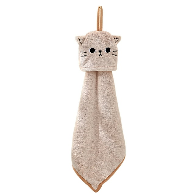 Toallas de Mano de Baño Toalla de Mano de Cocina Colgando Toallita Húmeda Linda de Dibujos Animados Terciopelo Absorbente de la Mano de los Niños Toalla Absorbente Adecuada para Cocina Y Baño Toallas