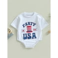 thumbnail image 2 of 4th of July Baby Girl Boy Clothes USA Flag One Piece Romper Bodysuit Summer Independence Day Baby Clothes, 2 of 7