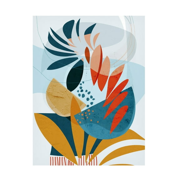 Canvas Wall Art - Ishita Banerjee 'Tropical Planted' Wall Art for Living Room, Bedroom, or Office Décor by Trademark Fine Art - 14 x 19 Inches