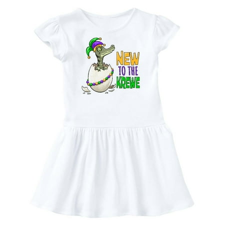 

Inktastic New to the Krewe Mardi Gras Baby Alligator Gift Toddler Girl Dress