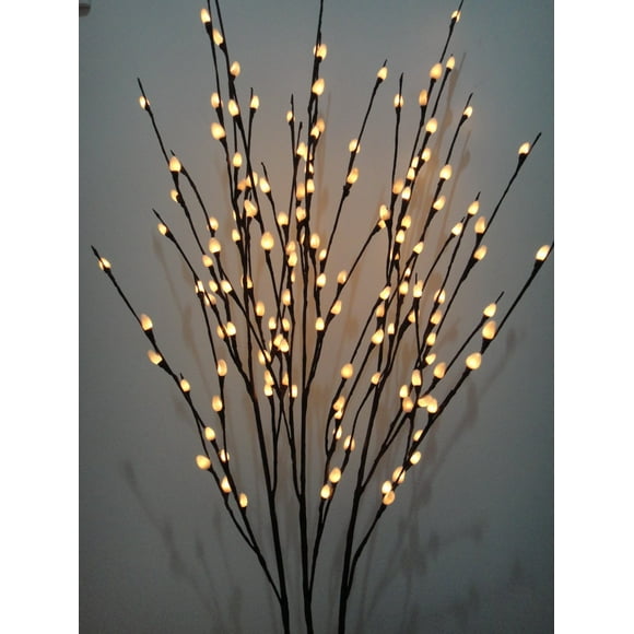Floral LED Lights Pussy Willow Branch 144 Warm White LEDs Indoor Use Only Holiday Décor