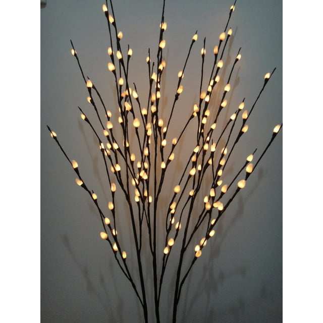 Floral LED Lights Pussy Willow Branch 144 Warm White LEDs Indoor Use Only Holiday Décor
