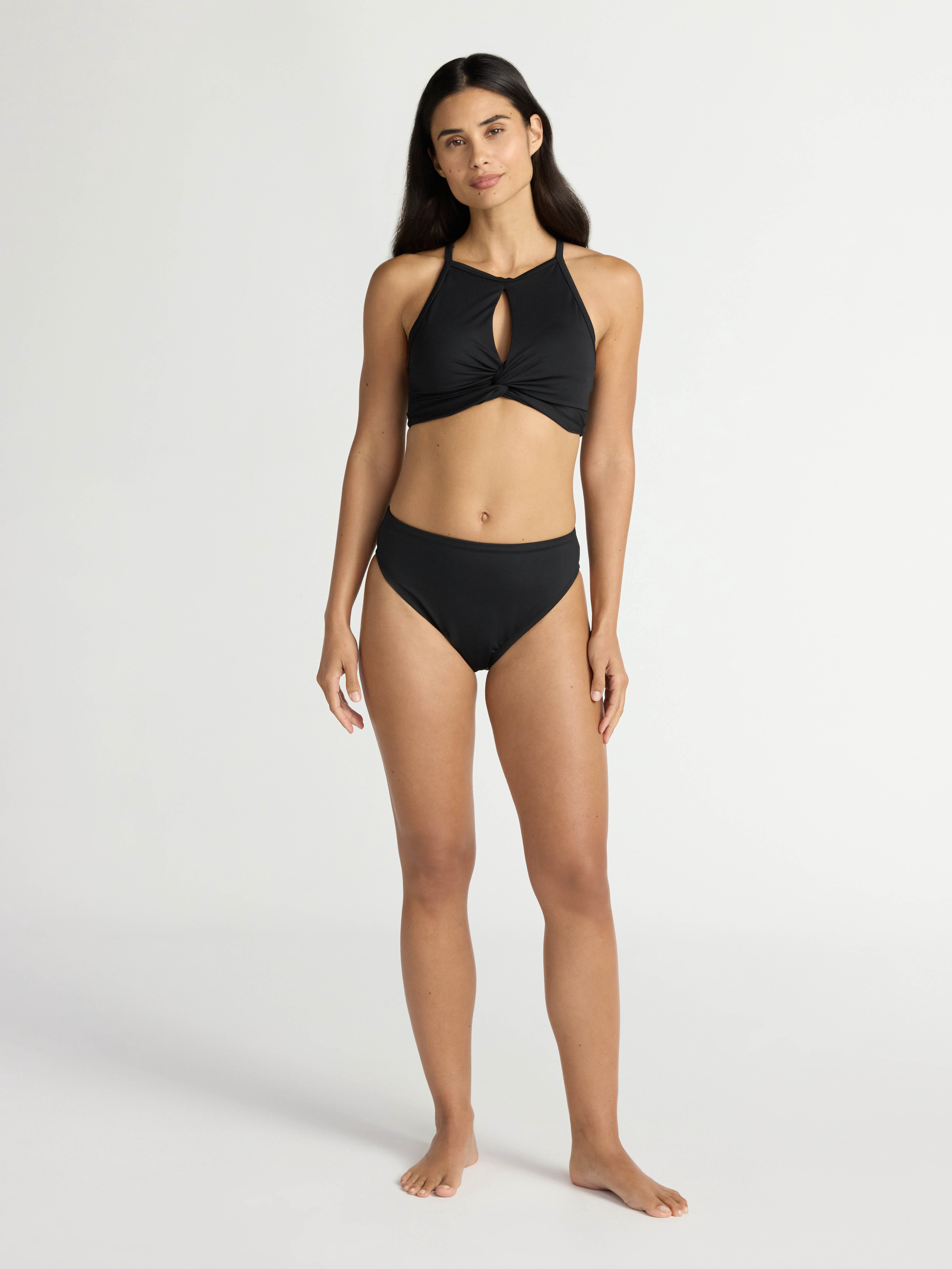 Time and Tru Women's Hi Cut Cheeky Bikini Bottoms, Sizes XS-2X
