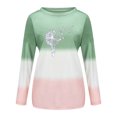 thumbnail image 5 of WEAIXIMIUNG T-Shirts Graphiques pour Femmes, Mode Amusante, Col Rond, Manches Longues, Dégradé, 5 of 5