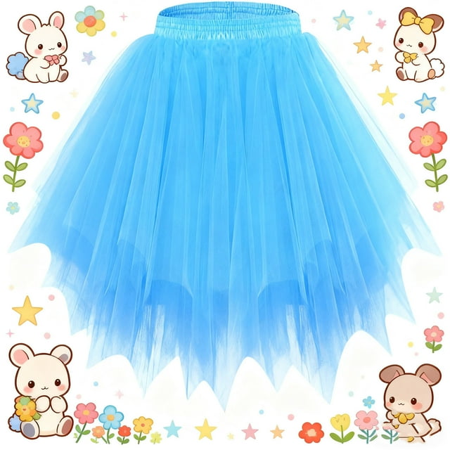 Falda de malla de color liso para niña, falda de princesa, falda de rendimiento, vestido de poliéster para niña