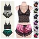 thumbnail image 2 of Conjunto De Pijamas De Encaje De 2 Piezas Para Mujer Conjunto De Pijamas Cortos Para Mujer, 2 of 4