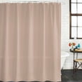 thumbnail image 3 of Warm Beige Waterproof Fabric Shower Curtain, Solid Color Farmhouse Beige Waterproof Fabric Shower Curtain for Bathroom Curtains Bathtubs Hotel Washable Shower Curtains with 12 Hooks Small 36x78in, 3 of 8