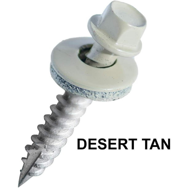 EAGLE 1 (250 Count) Metal Roofing Screws Painted Hex Washer Head Sheet