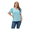 Blue, variant on Plus Size Women T Shirt XL 4XL Loose Fit Short Sleeve Round Neck Casual Summer Top