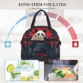 thumbnail image 4 of Naloa Red Black Eastern Panda Warrior Print Lunch Bag for Women & Men Insulated Lunch Box or Cooler Lunch Tote Bags for Work, Travel, Outdoor, 4 of 5