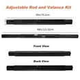 thumbnail image 3 of Adjustable Rod Set Fireplaces Curtain Rod Set Adjustable Fireplaces Rod Set Metal Perfect for Home Office Hotel, 3 of 7