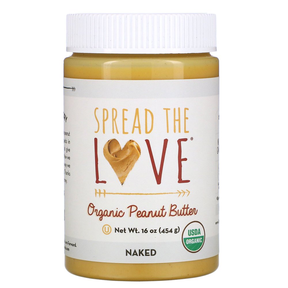 Spread The Love Organic Peanut Butter, Naked, 16 oz ( 454 g) Walmart