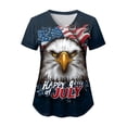 thumbnail image 4 of CAICJ98 Women's 250Th Anniversary Print V-Neck T-Shirt 1776-2026 250Th Anniversary Tee Patriotic T Shirt Women (Dark Blue,XXL), 4 of 6