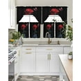 thumbnail image 5 of Red Roses Kitchen Curtains Sets 24 Inch Length with Valance, Modern Art Splash Flowers Butterfly Swag Valances and Tiers Curtain Set Drapes Swag Curtains for Living Room, Bathroom, Bedroom, Cafe, 5 of 6