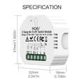 thumbnail image 2 of Labymos 2 PCS 2 Gang Wi-Fi Switch Module Wi-Fi Intelligent Light Switch Hidden Design Voice, 2 of 8
