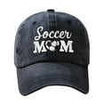 thumbnail image 2 of Baseball Hat Embroidered Soccer Mom Love Washed Casual Outdoor Breathable Shade Sun Protection Summer Adjustable Mens Caps, 2 of 4