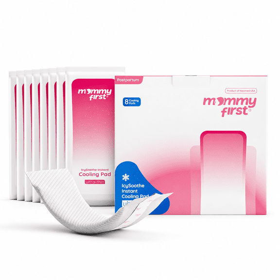 Mommy First® Next-Gen Perineal Ice Packs | 2-in-1 Cooling and Absorbent Postpartum Pads | Instant Cold Therapy for Postpartum Recovery | Patented Gel Core Technology | Postpartum Essential | 8 Pack