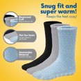 thumbnail image 2 of Fuzzy Socks for Womens and Men Non-Slip Plush Slipper Socks Microfiber Soft With Grippers 3 Pairs, 2 of 3